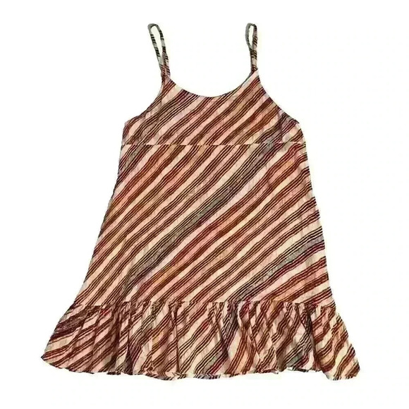 Urban Outfitters Womens Size XS Striped Mini Sun Dress Ruffled Hem 100% Viscose - Picture 13 of 13